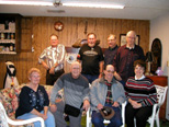 Dennis "Cap" Smithers, Bob, Dick, David (back), Barbara Smithers, Don, Dan, Heidi (front)