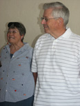 Sally Abbott Uribe, Mike Abbott, Alumni Breakfast, September 2005